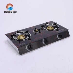 Bequeme Nutzung temperierten GlassThree Brenner Blue Fire Megacoaster Gasherd